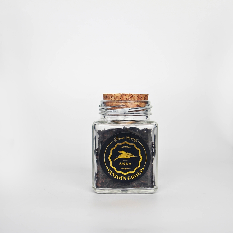 Wholesale 50ml Small Mini Food Jar Saffron Herb Jar Jam Glass Jar For Saffron With Cork Lid