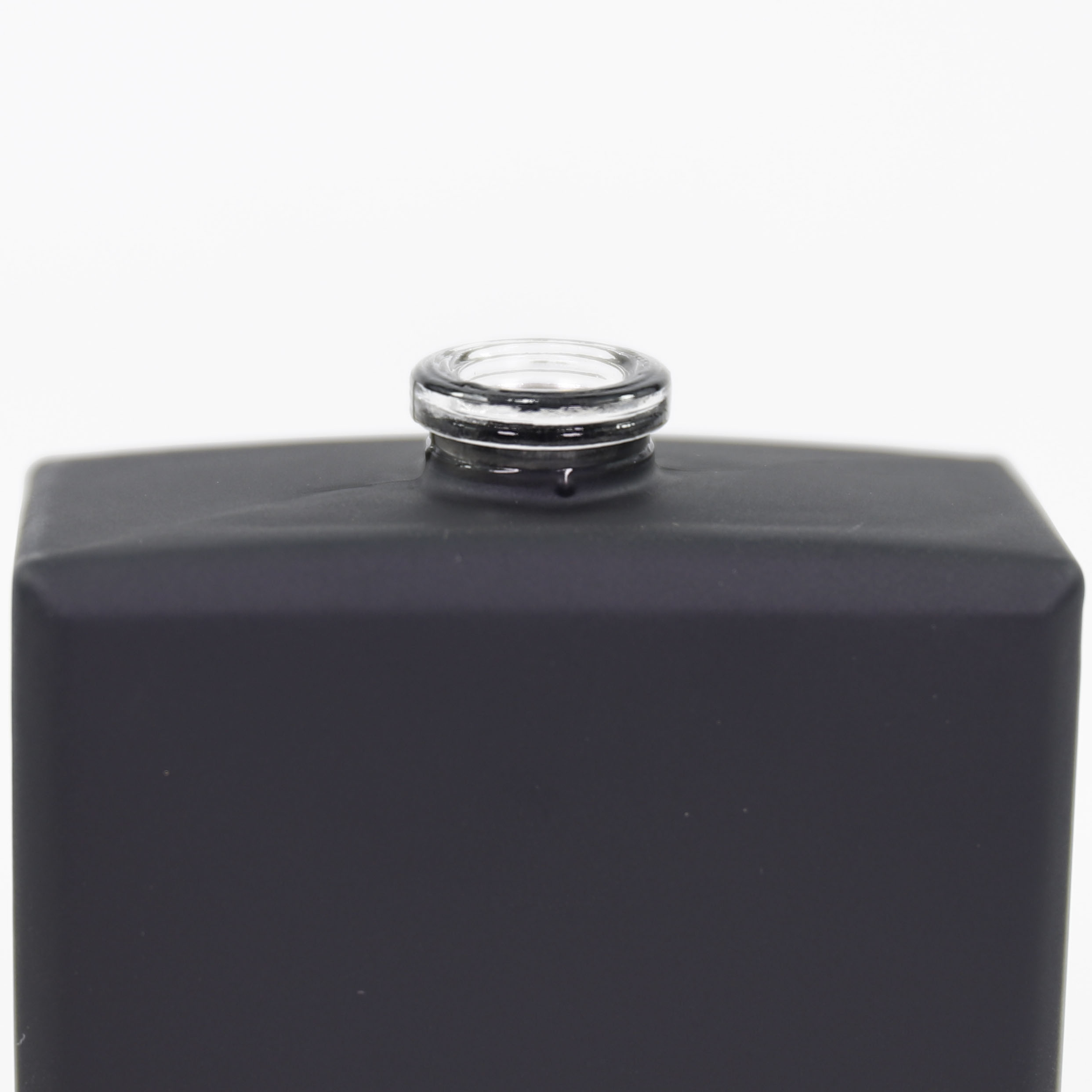 Wholesale 50ml Square Matte Black Perfume Glass Bottle with Spray Cap