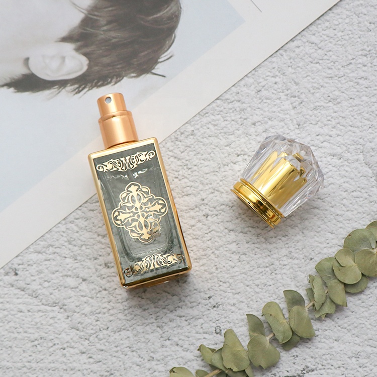 Wholesale 50ml arabic cosmetic bottles perfume glass square bottle