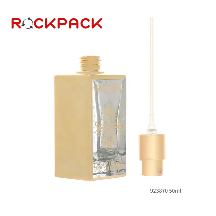 Wholesale 50ml arabic cosmetic bottles perfume glass square bottle