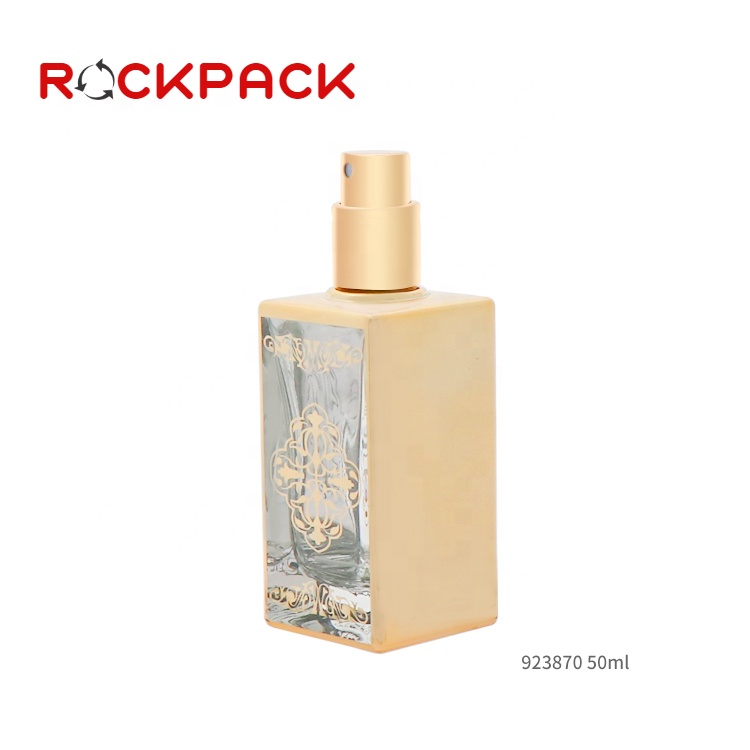 Wholesale 50ml arabic cosmetic bottles perfume glass square bottle