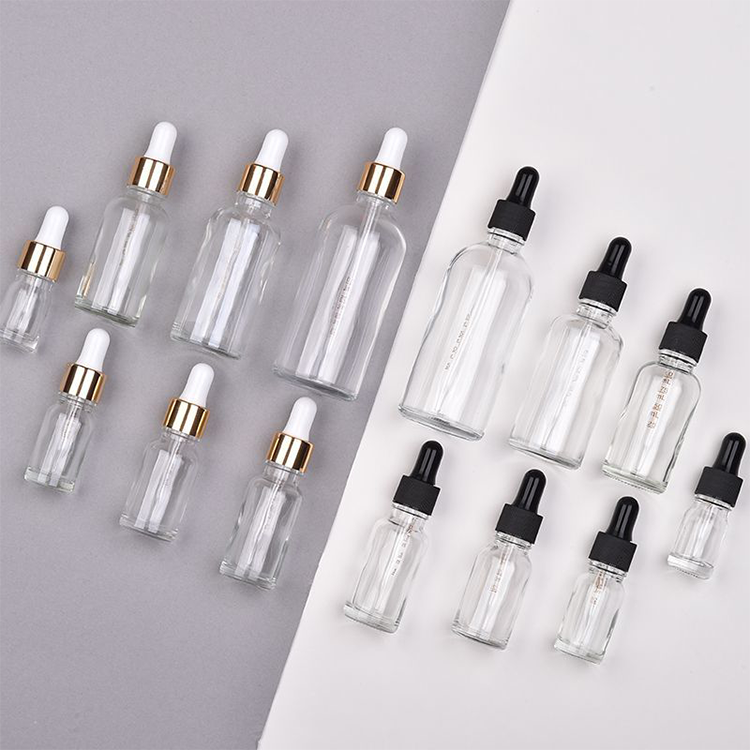 Wholesale 50ml clear glass dropper bottle