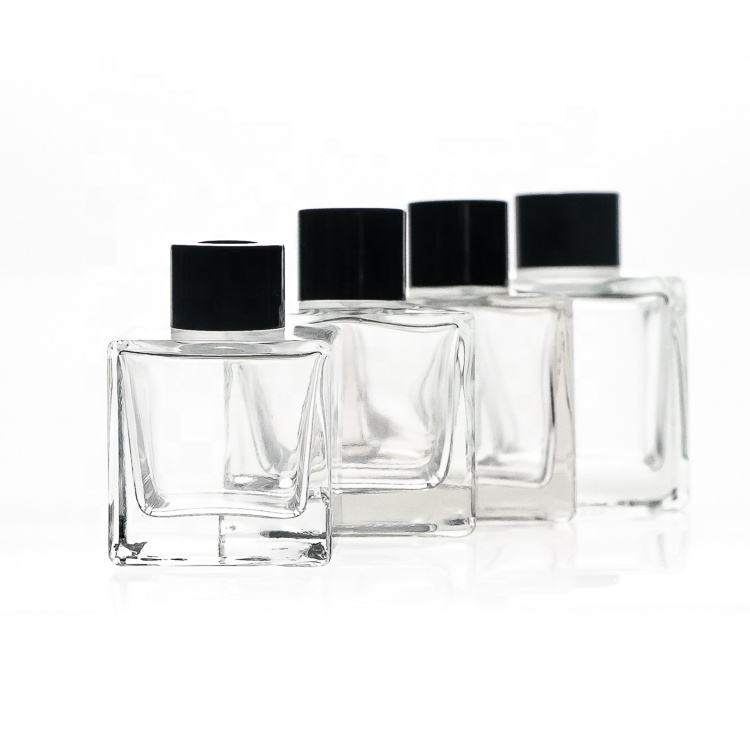 Wholesale 50ml fancy square diffuser sample glass perfume bottle