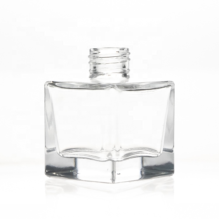 Wholesale 50ml fancy square diffuser sample glass perfume bottle
