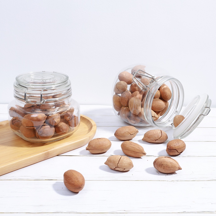 Wholesale 55ML 70ML 550ML 800ML Wide Mouth Mason Jars Clear Kitchen Storage Glass Jar For Cereal Pasta Sugar With Swing Top