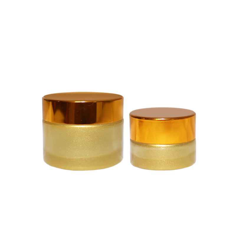 Wholesale 5g 10g 15g 20g 30g 50g 100g frosted cylinder shape custom print skin care cream cosmetic glass jar with screw top lid