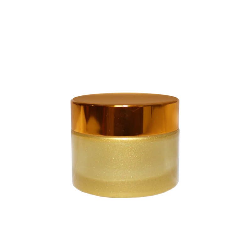 Wholesale 5g 10g 15g 20g 30g 50g 100g frosted cylinder shape custom print skin care cream cosmetic glass jar with screw top lid