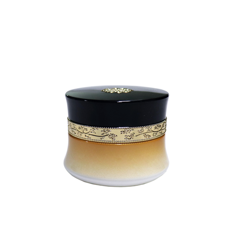 Wholesale 5g 10g 15g 20g 30g 50g 100g oval shape custom printing skin care cream cosmetic glass jar with screw top lid