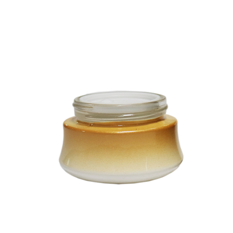 Wholesale 5g 10g 15g 20g 30g 50g 100g oval shape custom printing skin care cream cosmetic glass jar with screw top lid