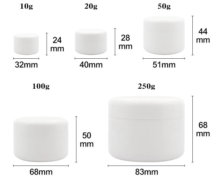 Wholesale 5g,10g,15g,20g,30g,50g,80g,100g, Cosmetics Containers and Packaging Plastic Cream