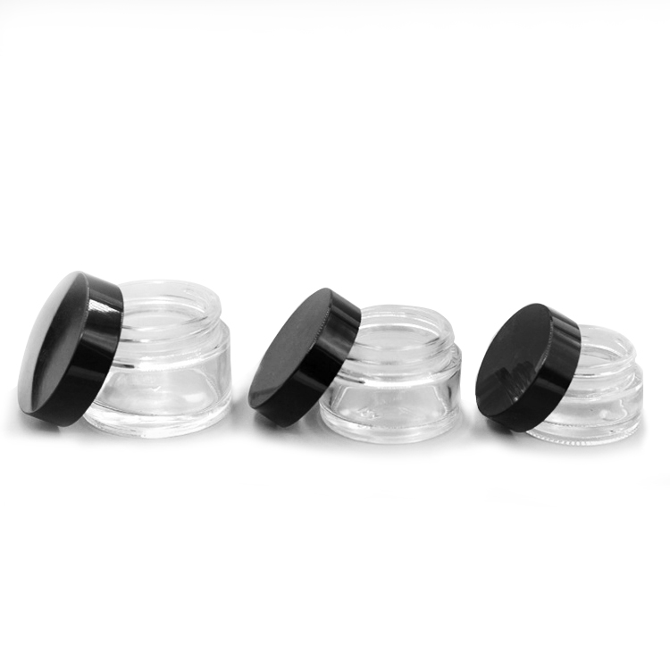 Wholesale 5g 10g 15g 30g 50g 100g cosmetic packaging empty clear glass cream jar