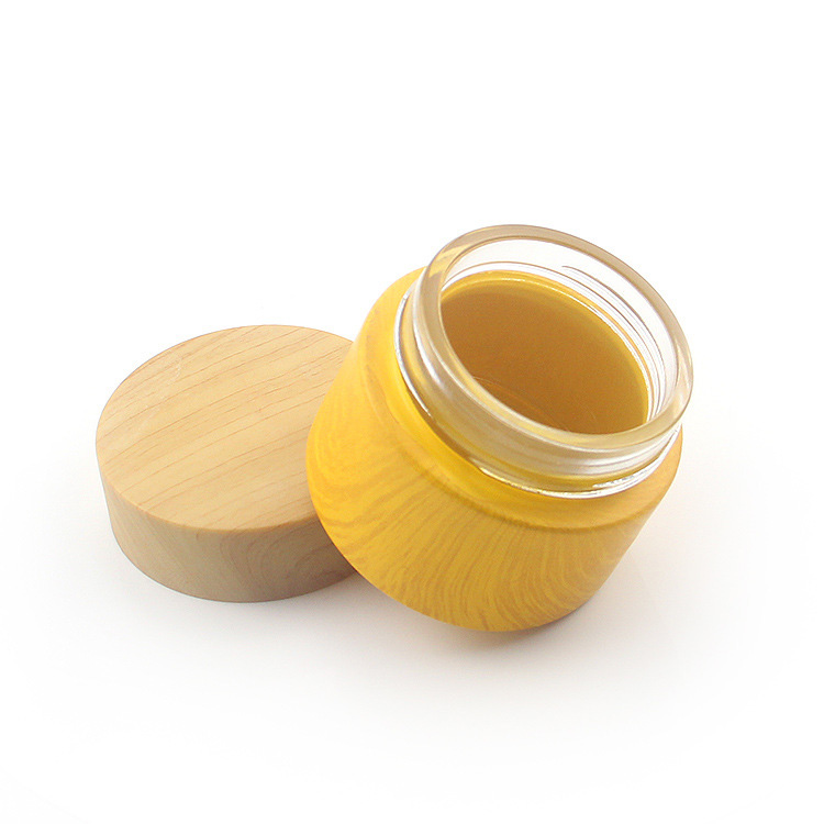 Wholesale 5g 10g 20g 30g 50g 100g frosted matte colored glass face cream jar