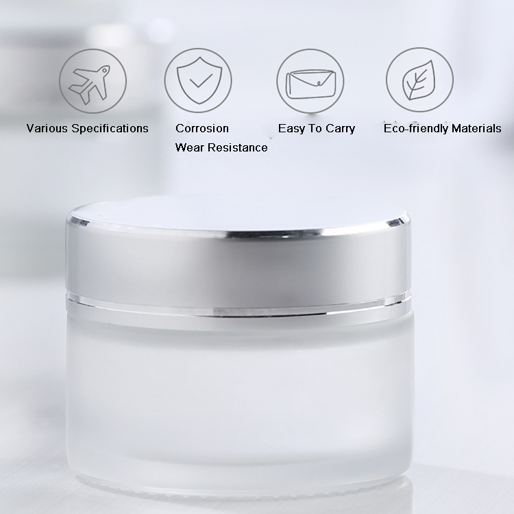 Wholesale 5g 10g 20g 50g 100g Glass Cosmetic Jar Frosted Glass Cream Jar Glass Jars For Eye Cream