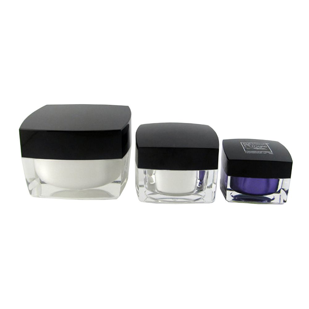 Wholesale 5g 15g 30g 50g 100g Luxury Empty Square Acrylic Cream Jar Container for Skin Care Cream