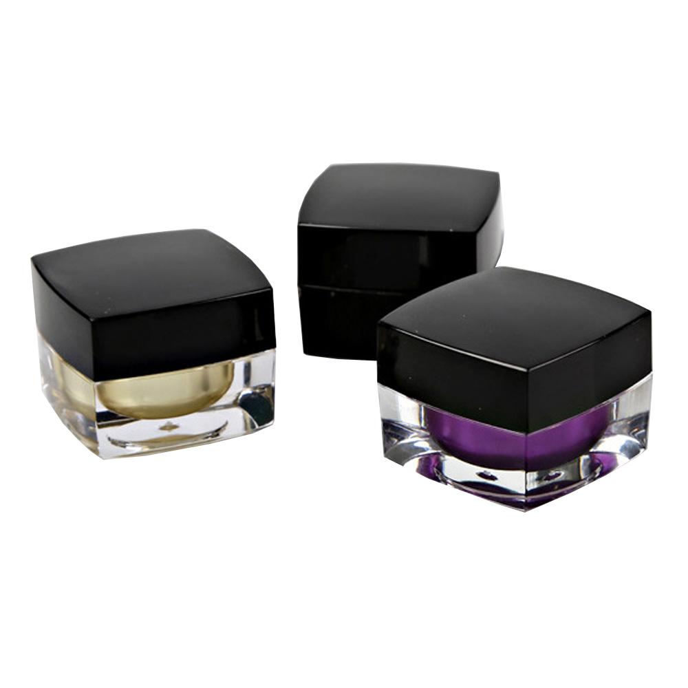 Wholesale 5g 15g 30g 50g 100g Luxury Empty Square Acrylic Cream Jar Container for Skin Care Cream