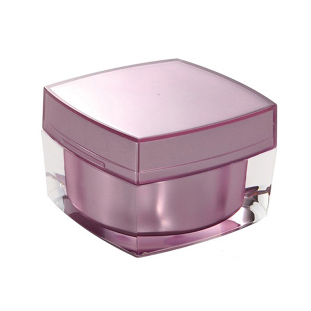 Wholesale 5g 15g 30g 50g 100g Luxury Empty Square Acrylic Cream Jar Container for Skin Care Cream