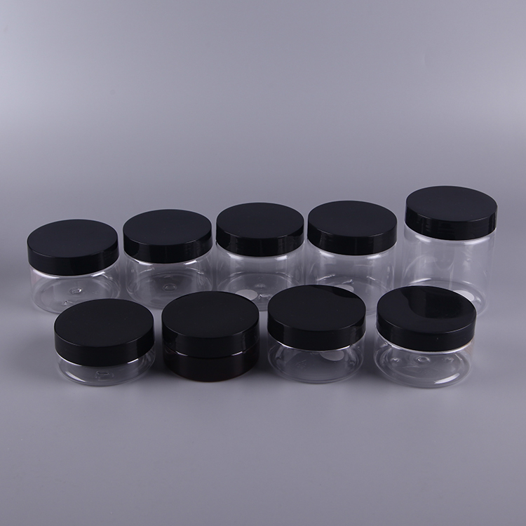 Wholesale 5g-200g OEM PET Cosmetic Plastic Clear Jar Container