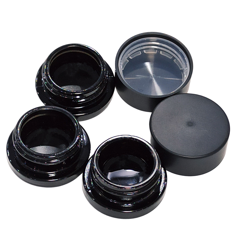 Wholesale 5g 7g 9g clear child proof CBD glass weed pots with child proof cap