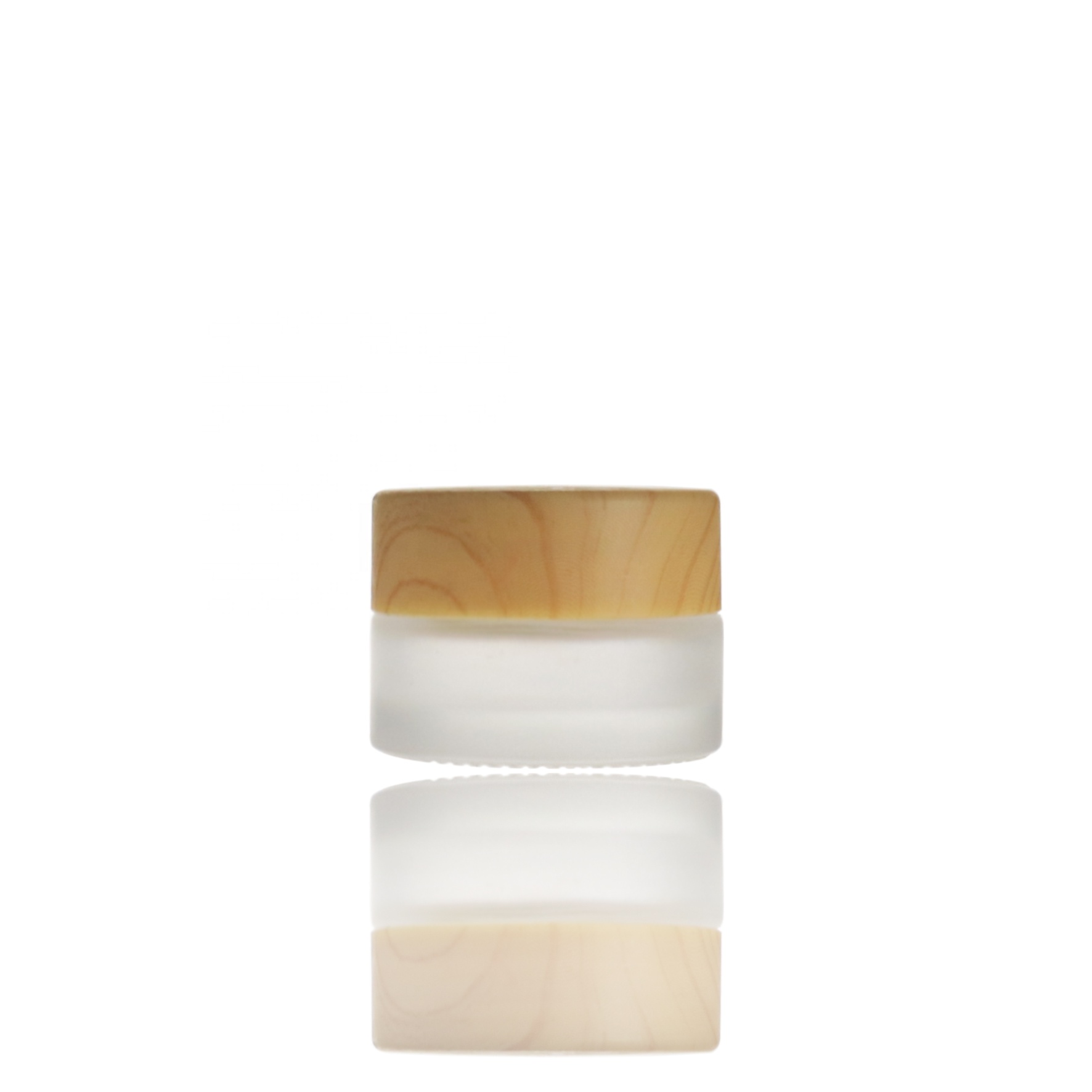 Wholesale 5g frosted bamboo jar for cosmetic cream