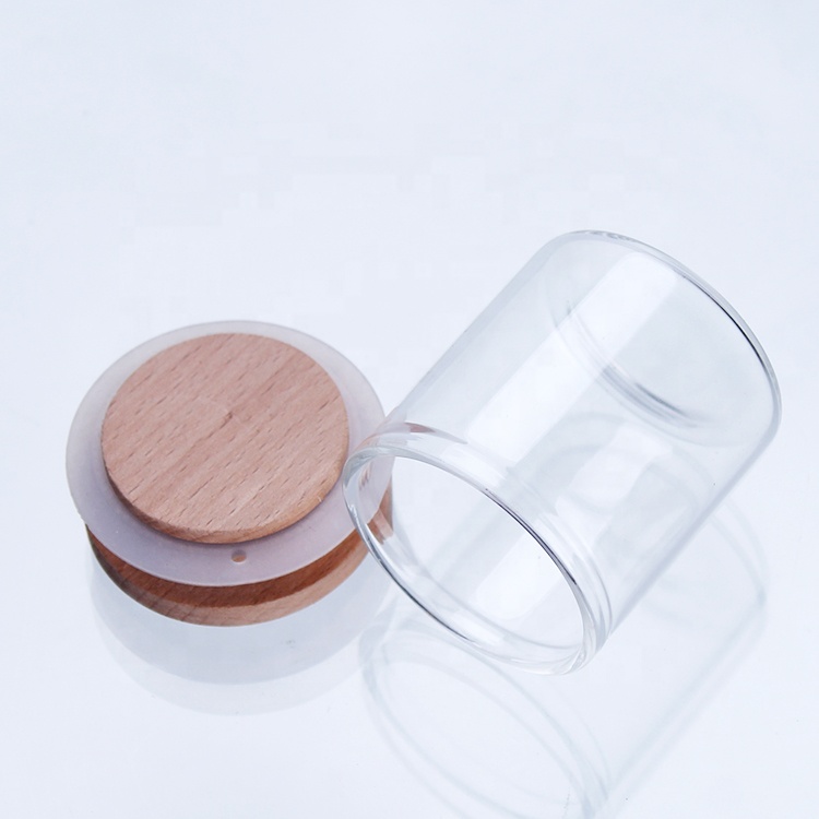 Wholesale 5g mini saffron glass jar and bottle 50ml wide mouth glass jar weed storage bottle