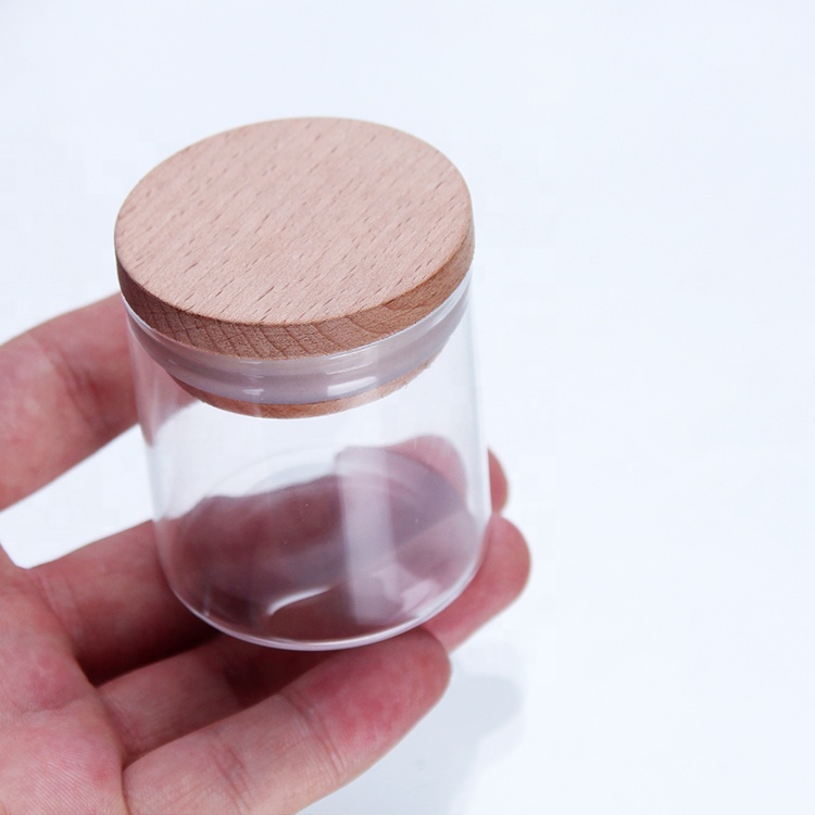 Wholesale 5g mini saffron glass jar and bottle 50ml wide mouth glass jar weed storage bottle