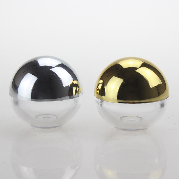 Wholesale 5g small empty cosmetic plastic clear cream jar with gold or silver cap