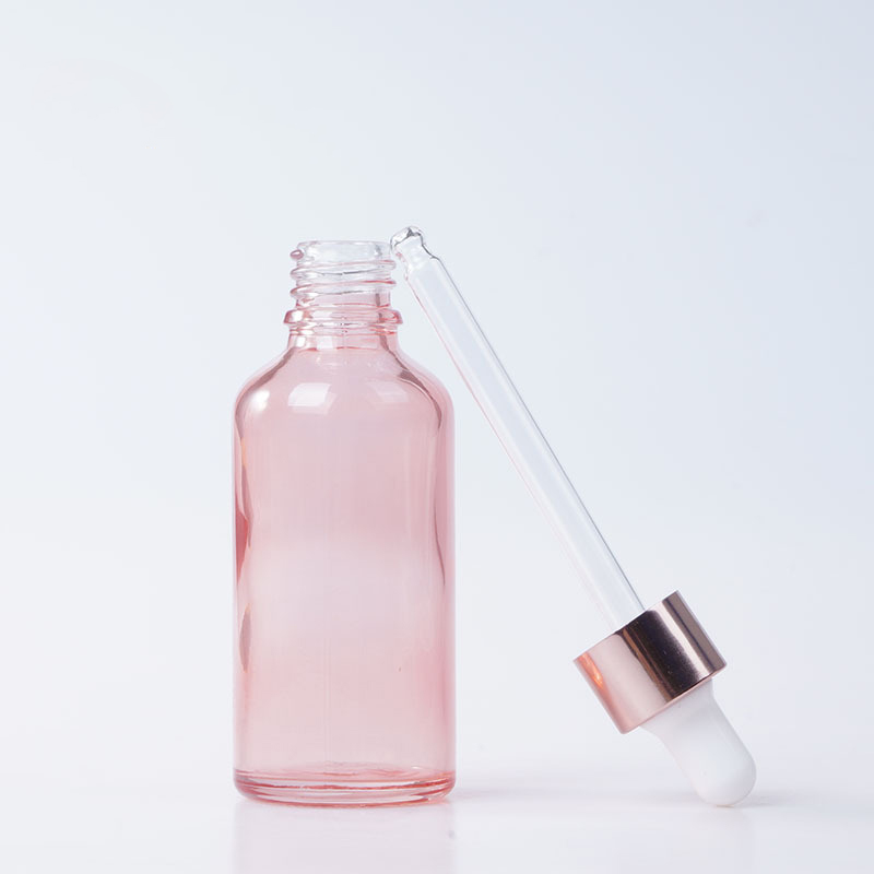 Wholesale 5ml-100ml Cosmetic Packaging Essential Oil Serum Bottles Glass Dropper Bottle Rose Gold Glass Dropper Bottle