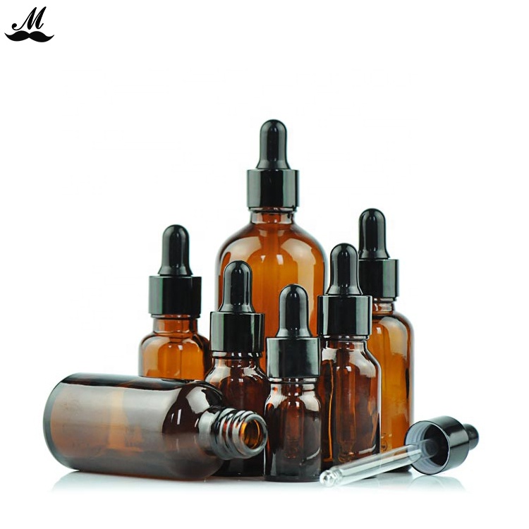 Wholesale 5ml 10ml 15 ml 20ml 30ml 50ml 60ml 100ml 120ml amber glass dropper bottle