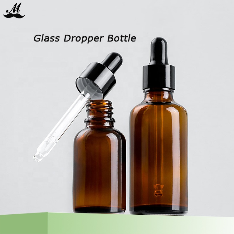 Wholesale 5ml 10ml 15 ml 20ml 30ml 50ml 60ml 100ml 120ml amber glass dropper bottle