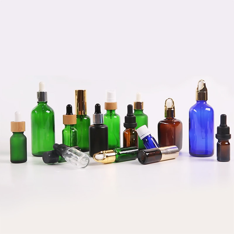 Wholesale 5ml 10ml 15ml 20ml 25ml 30ml 50ml 100ml Brown Essential Oil Empty Amber Glass Dropper Bottle