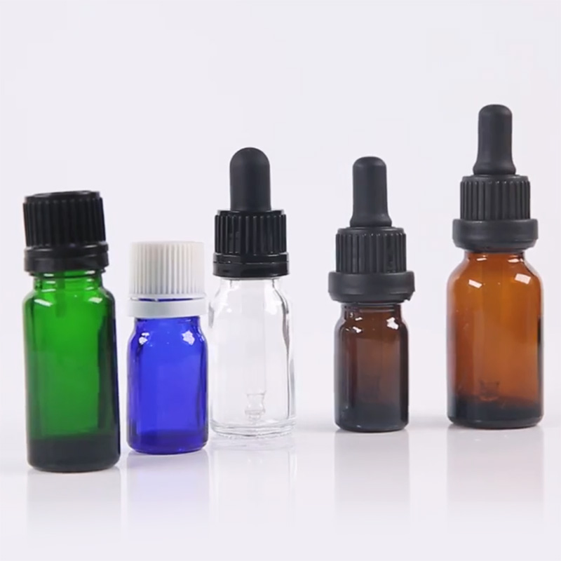 Wholesale 5ml 10ml 15ml 20ml 25ml 30ml 50ml 100ml Brown Essential Oil Empty Amber Glass Dropper Bottle