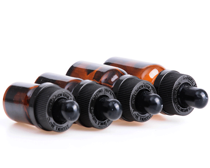 Wholesale 5ml 10ml 15ml 20ml 25ml 30ml 50ml 100ml empty amber glass dropper bottle for CBD aroma essential oil