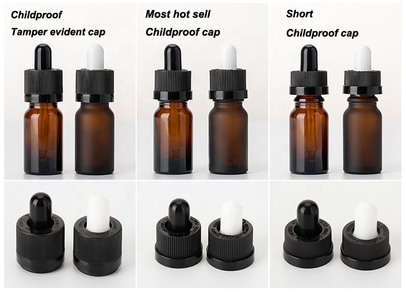 Wholesale 5ml 10ml 15ml 20ml 25ml 30ml 50ml 100ml empty amber glass dropper bottle for CBD aroma essential oil