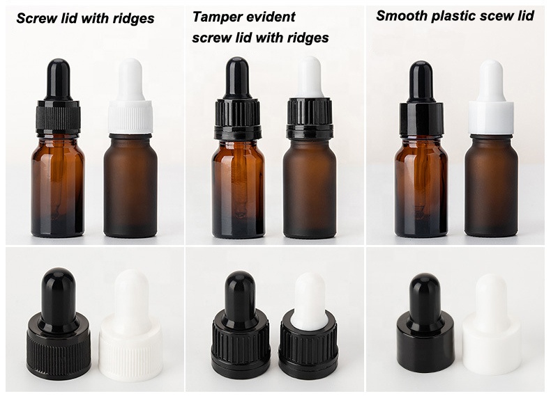 Wholesale 5ml 10ml 15ml 20ml 25ml 30ml 50ml 100ml empty amber glass dropper bottle for CBD aroma essential oil