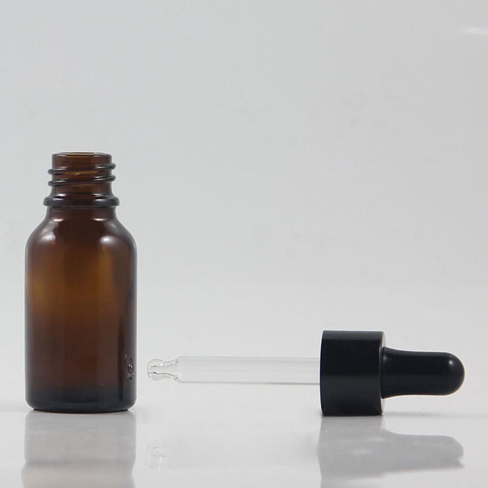 Wholesale 5ml 10ml 15ml 20ml 30ml 50ml 100ml Amber Glass Bottle With Dropper For Liquid, Empty Essential Oil Glass Bottles
