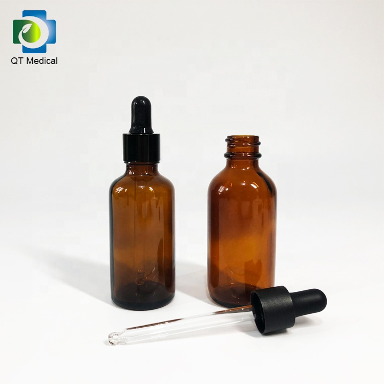 Wholesale 5ml 10ml 15ml 20ml 30ml 50ml 100ml Amber Glass Dropper Bottle For Oil With Liquid Medicine
