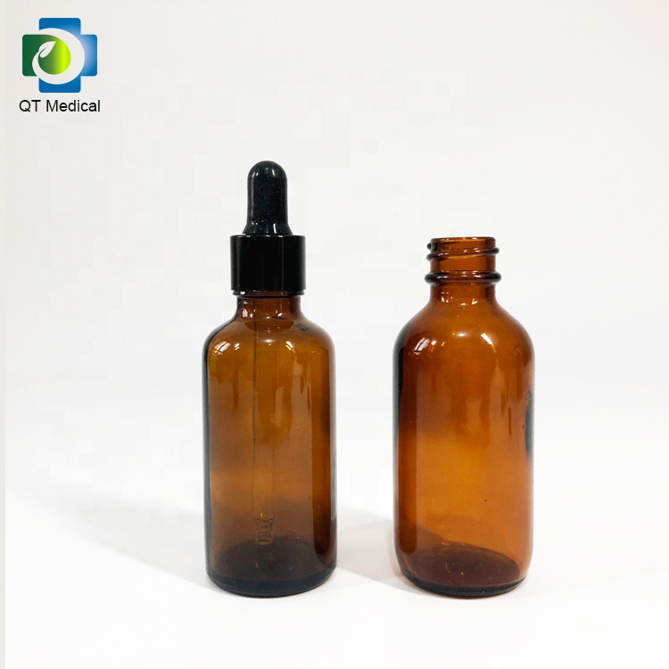 Wholesale 5ml 10ml 15ml 20ml 30ml 50ml 100ml Amber Glass Dropper Bottle For Oil With Liquid Medicine