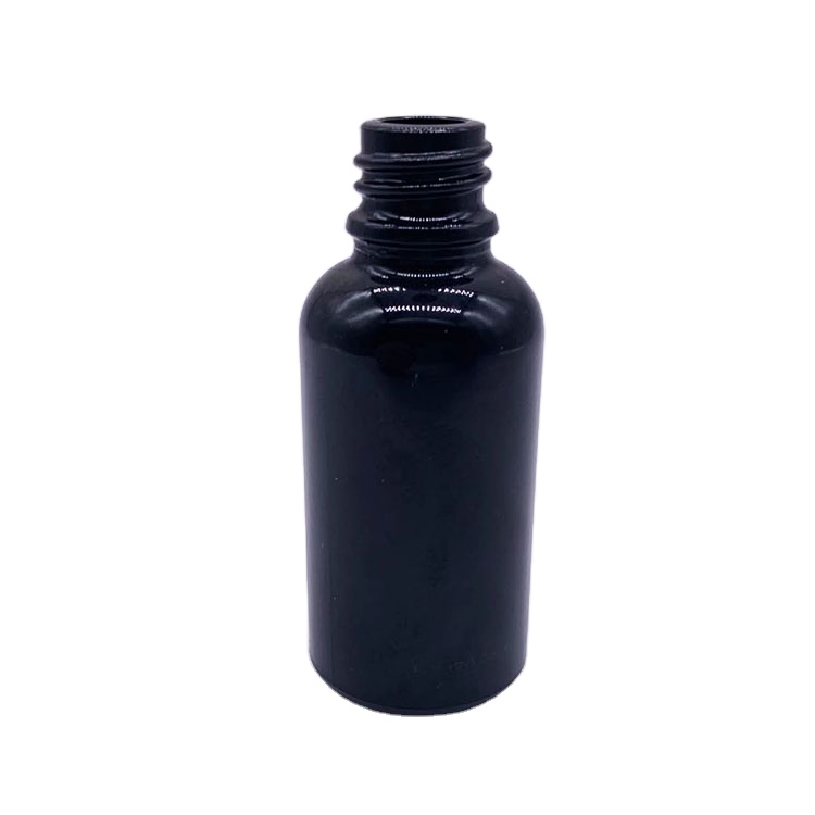 Wholesale 5ml 10ml 15ml 20ml 30ml 50ml 100ml black glass dropper bottle for essential oil