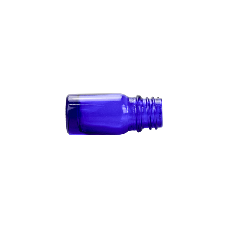 Wholesale 5ml 10ml 15ml 20ml 30ml 50ml 100ml blue essential oil bottle with whitesilver dropper