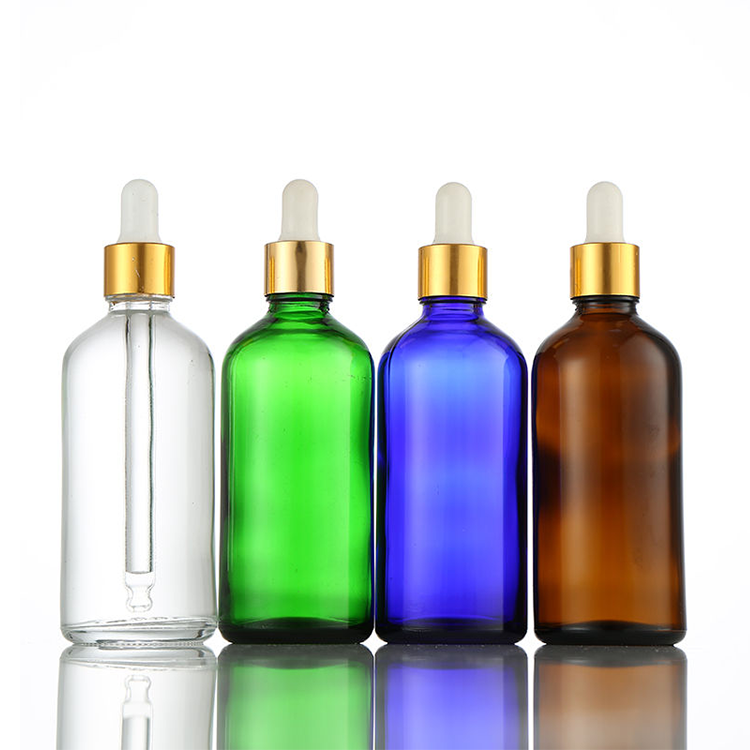 Wholesale 5ml 10ml 15ml 20ml 30ml 50ml 100ml clear amber blue essential oil glass dropper bottle 10ml 15ml 50ml