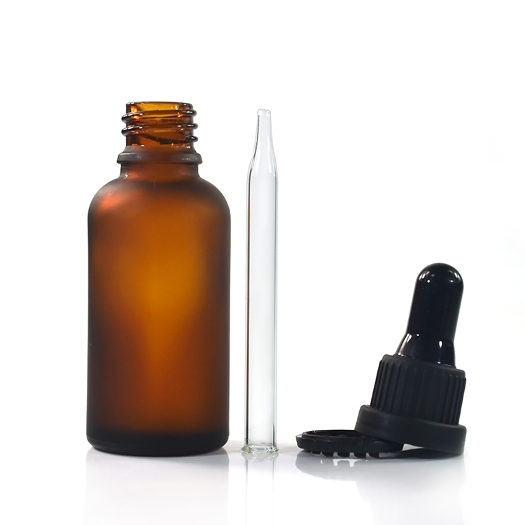 Wholesale 5ml 10ml 15ml 20ml 30ml 50ml 100ml clear amber essential oil glass dropper bottle with paper tube