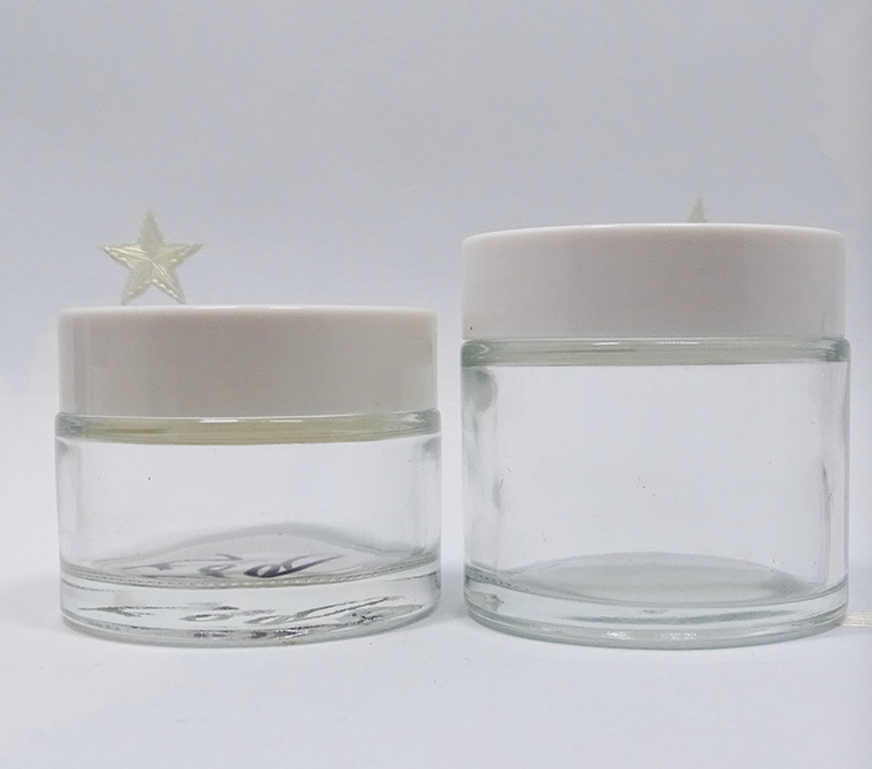 Wholesale 5ml 10ml 15ml 20ml 30ml 50ml 100ml clear glass candle jars skincare cream glass jar for face cream