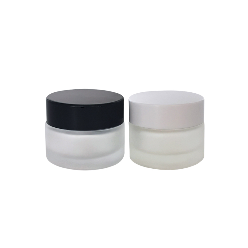 Wholesale 5ml 10ml 15ml 20ml 30ml 50ml 100ml cosmetics containers and packaging Frosted cosmetic glass jars with lids