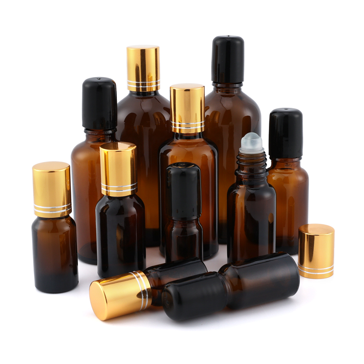 Wholesale 5ml 10ml 15ml 20ml 30ml 50ml 100ml e liquid essential oil black glass dropper bottle with screen printing