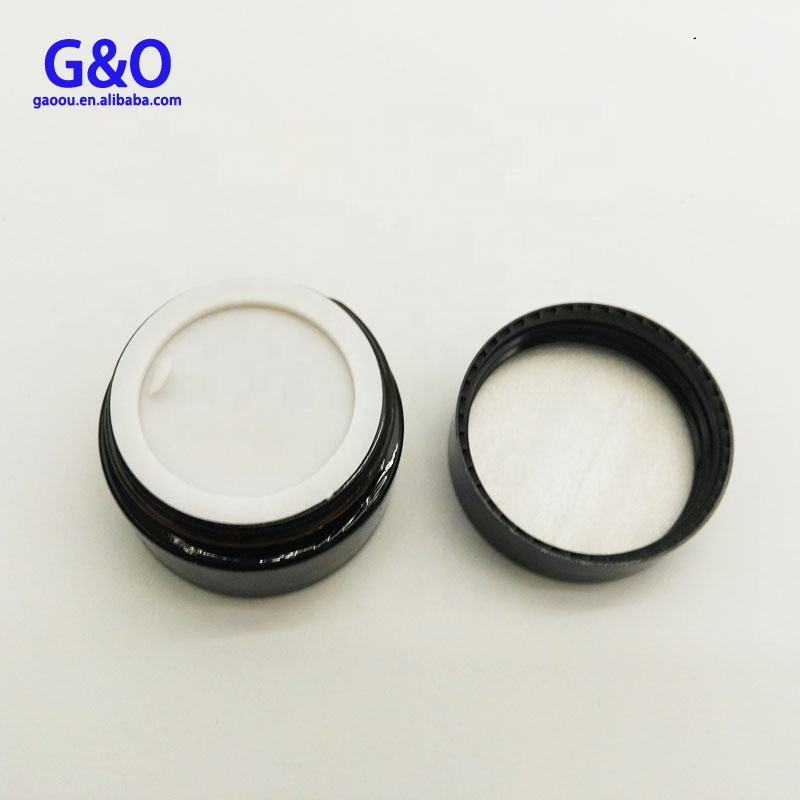 Wholesale 5ml 10ml 15ml 20ml 30ml 50ml 60ml 100ml empty small glass cosmetic containers cream jar with plastic lid
