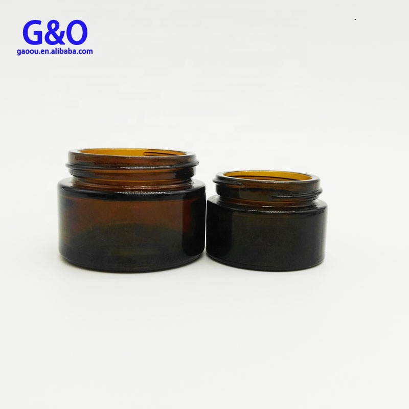 Wholesale 5ml 10ml 15ml 20ml 30ml 50ml 60ml 100ml empty small glass cosmetic containers cream jar with plastic lid