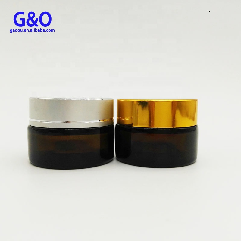 Wholesale 5ml 10ml 15ml 20ml 30ml 50ml 60ml 100ml empty small glass cosmetic containers cream jar with plastic lid