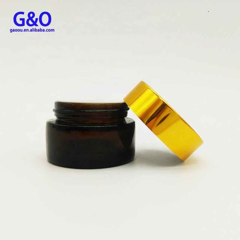 Wholesale 5ml 10ml 15ml 20ml 30ml 50ml 60ml 100ml empty small glass cosmetic containers cream jar with plastic lid