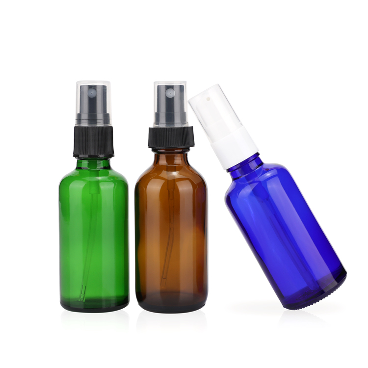 Wholesale 5ml 10ml 15ml 20ml 50ml 100ml 1 2 3 fl oz brown  spray pump glass bottles with pump sprayer