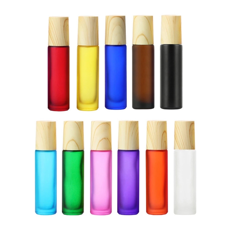 Wholesale 5ml 10ml Essential Oil bottle Roller Frosted Glass Roll On Bottle